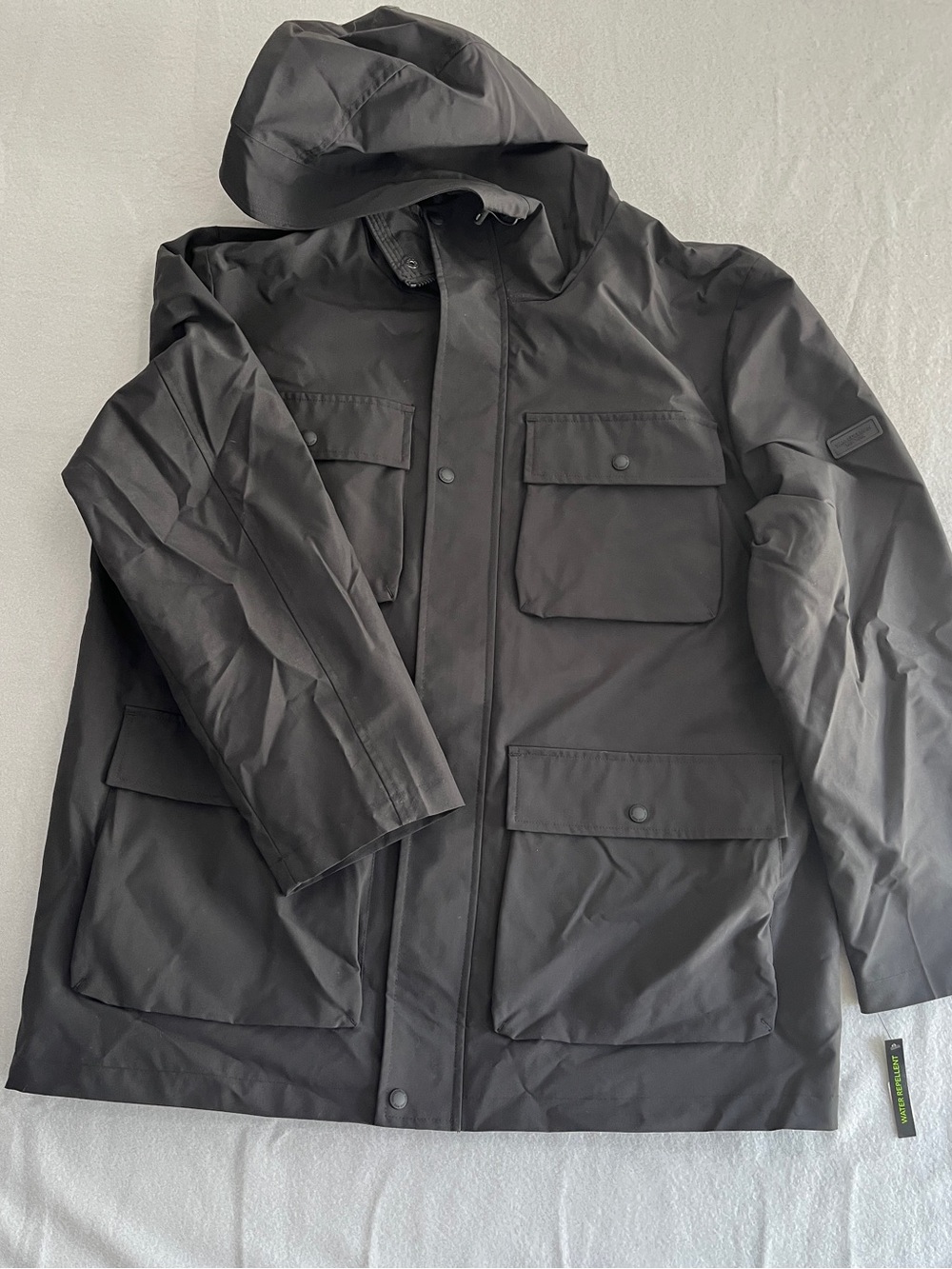 Sam Edelman Black Hooded Field Coat